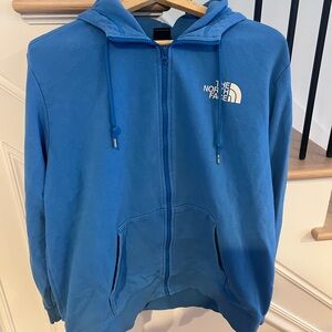 The North Face Sky Blue zip up hoodie